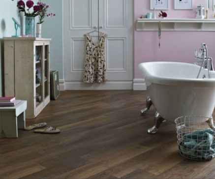 home bathroom with vinyl flooring